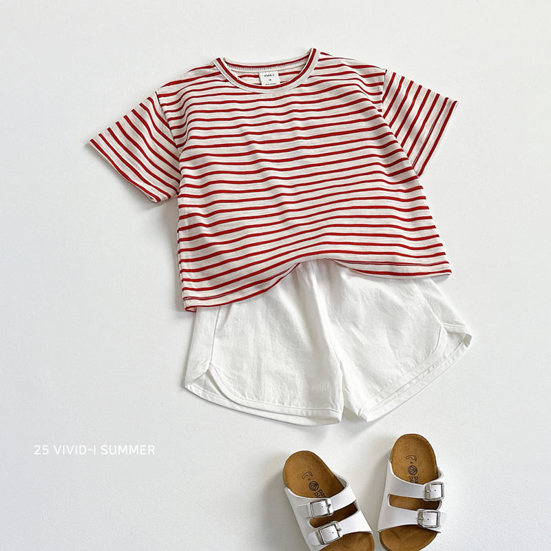 Vivid I - Korean Children Fashion - #fashionkids - Marine Stripe Short Sleeve Tee - 6