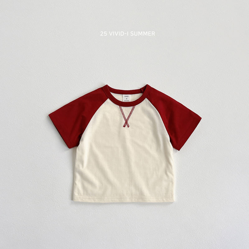 Vivid I - Korean Children Fashion - #kidsshorts - V-Stitch Raglan Tee - 5