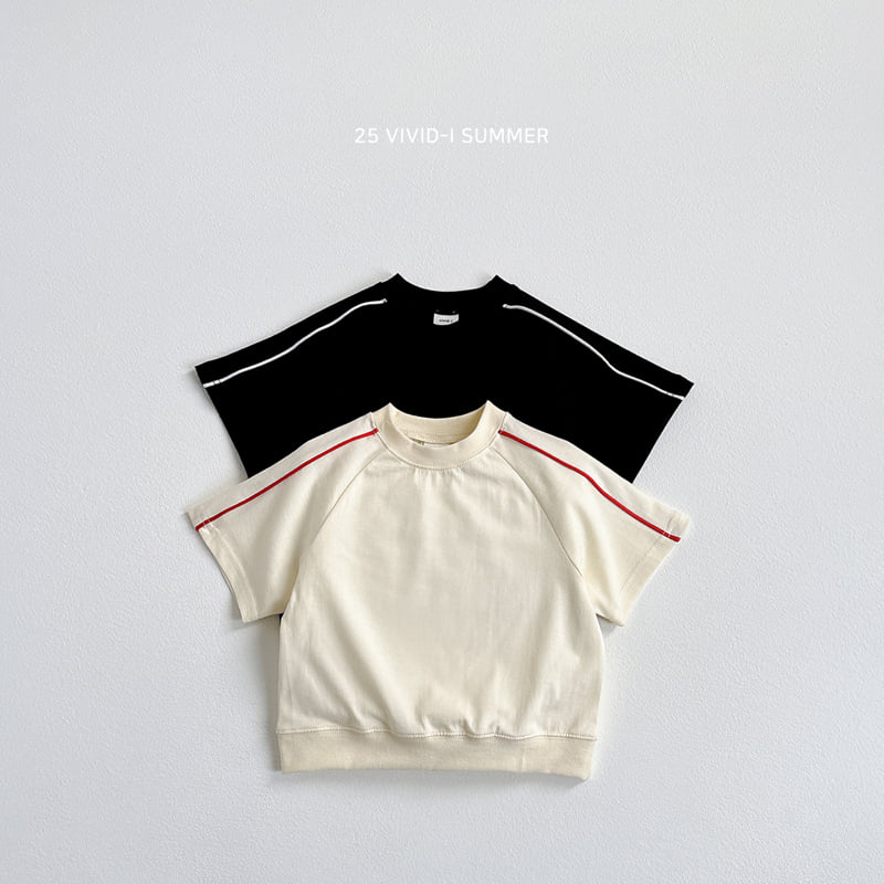 Vivid I - Korean Children Fashion - #fashionkids - Stripe Raglan Short Sleeve Tee - 4