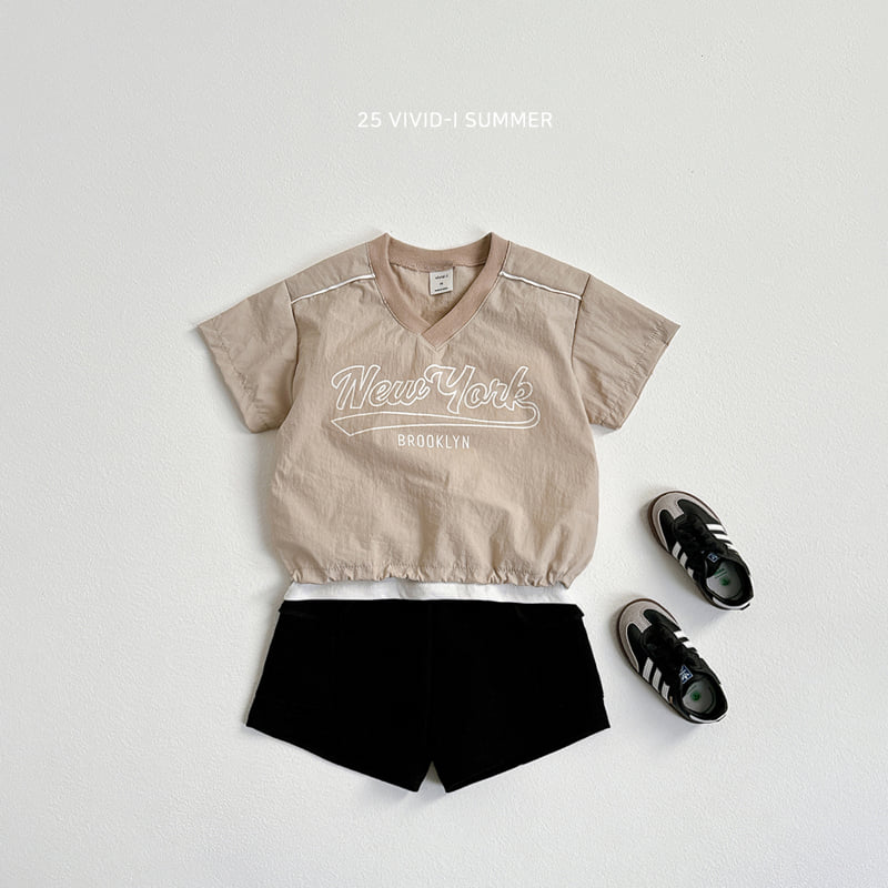 Vivid I - Korean Children Fashion - #kidsshorts - Drawstring Short Sleeve Tee - 9