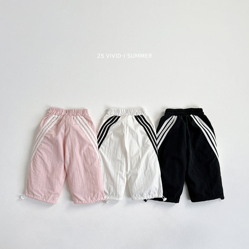 Vivid I - Korean Children Fashion - #kidsshorts - Line Track Pants - 3