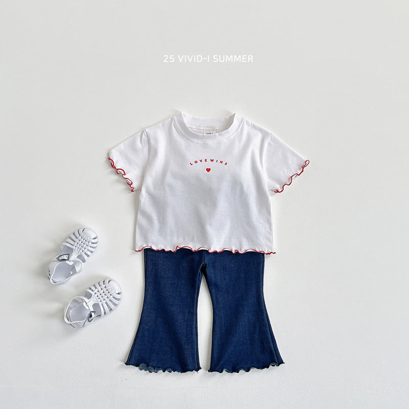 Vivid I - Korean Children Fashion - #kidsshorts - Love Crop Loose Tee - 12