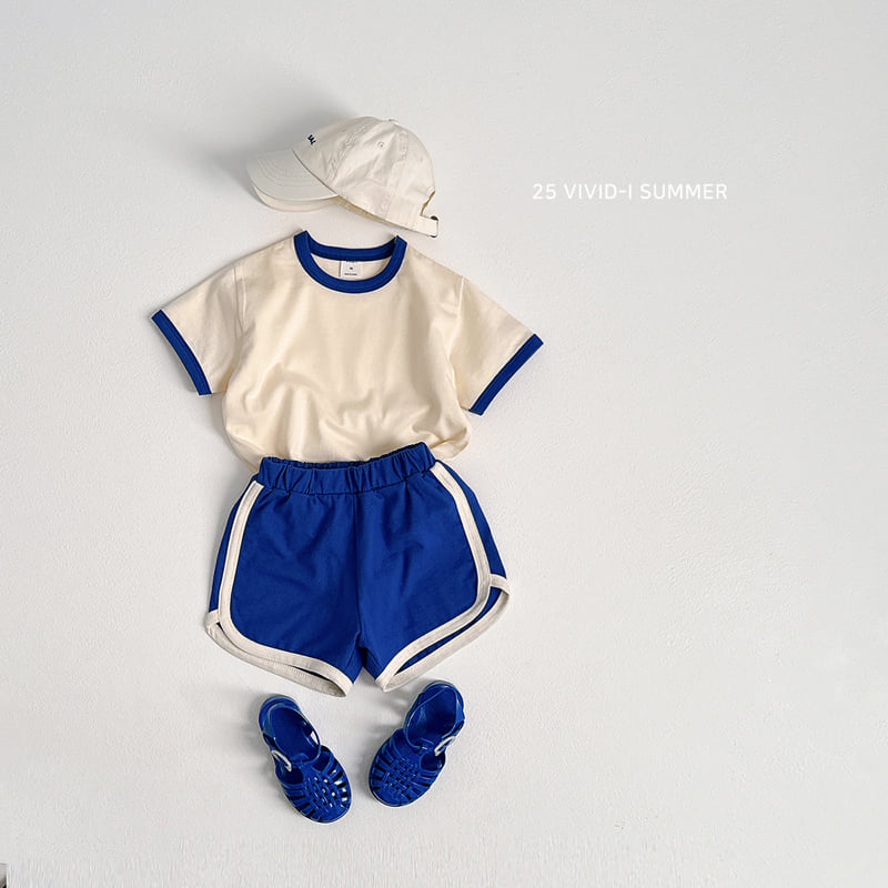Vivid I - Korean Children Fashion - #kidsshorts - Color Ringer Set - 5
