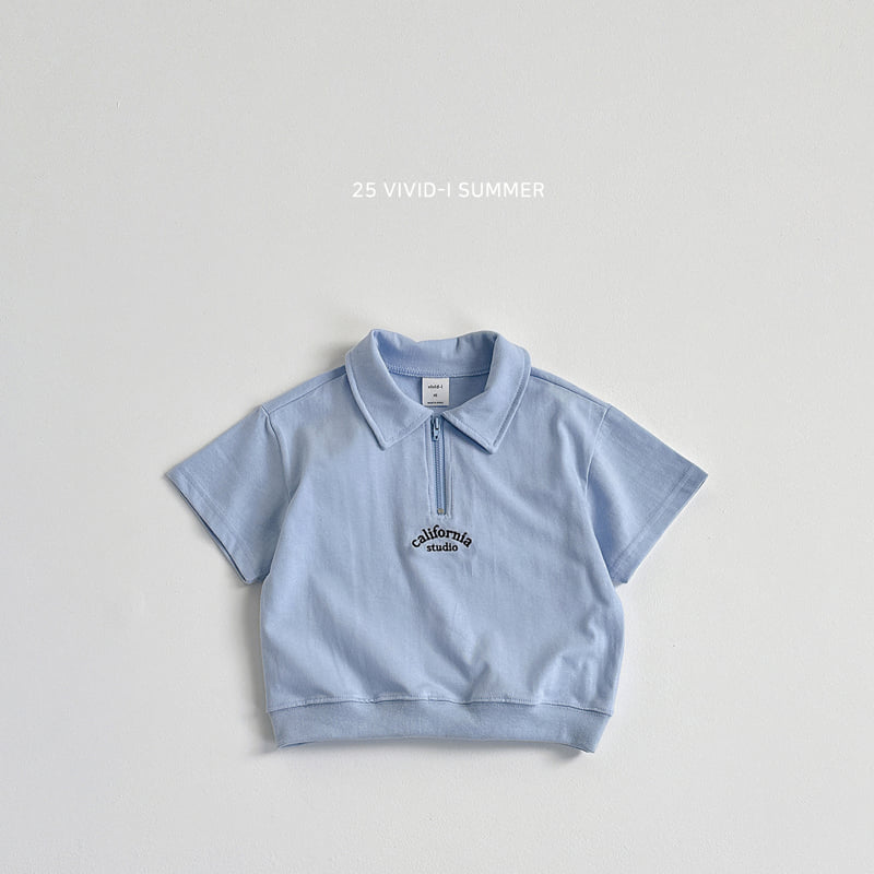Vivid I - Korean Children Fashion - #fashionkids - Collar Anorak Short Sleeve Tee - 4