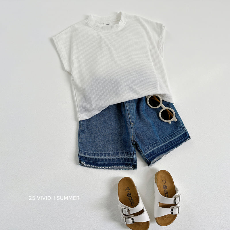 Vivid I - Korean Children Fashion - #kidsshorts - Cool Knit Ribbed Set - 8