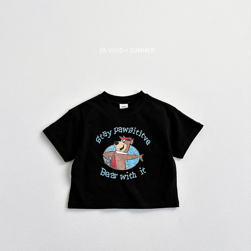 Vivid I - Korean Children Fashion - #kidsshorts - Crack Bear Tee - 6