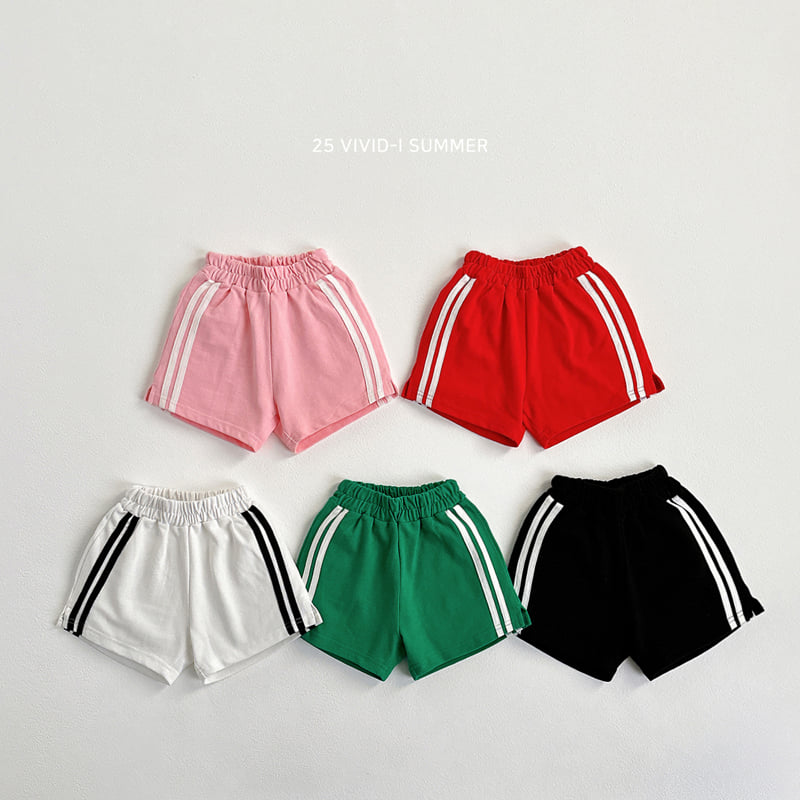 Vivid I - Korean Children Fashion - #kidsshorts - Pique Line Pants - 3