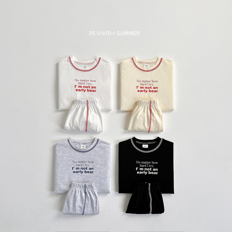 Vivid I - Korean Children Fashion - #kidsshorts - Short Sleeve Stitch Set - 3