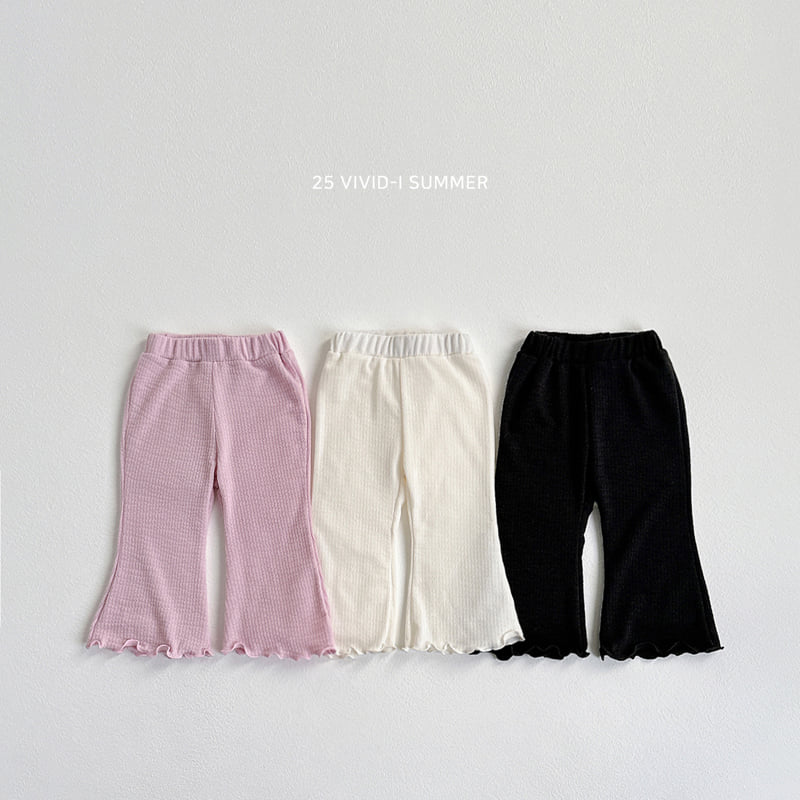 Vivid I - Korean Children Fashion - #kidsshorts - Soap Ribbed Bootscut Pants