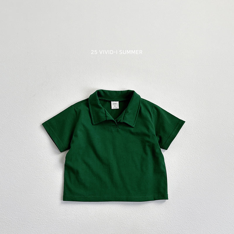 Vivid I - Korean Children Fashion - #fashionkids - Basic Collar Tee - 4