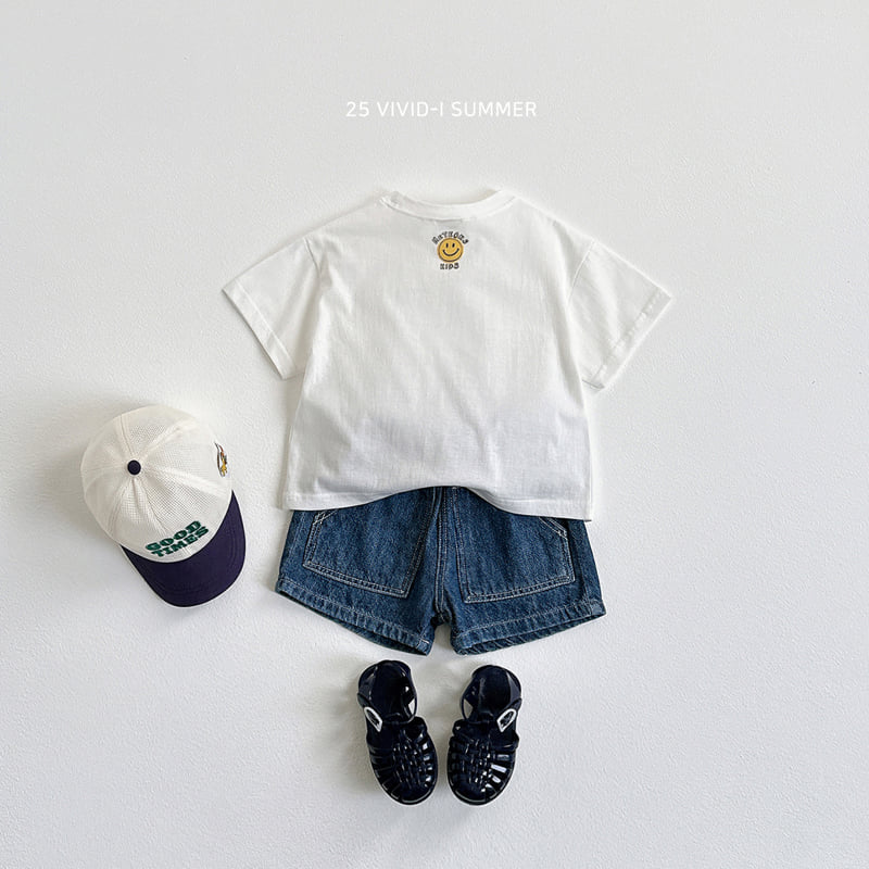 Vivid I - Korean Children Fashion - #kidsstore - Rear Smile Point Tee - 10