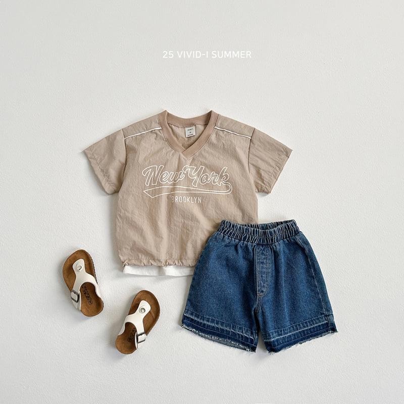 Vivid I - Korean Children Fashion - #kidsstore - Drawstring Short Sleeve Tee - 10