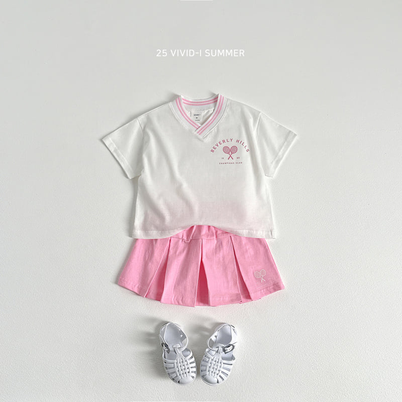 Vivid I - Korean Children Fashion - #kidsstore - Racket V-Neck Set - 5