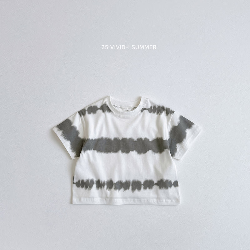 Vivid I - Korean Children Fashion - #kidsshorts - Tie Water Printed Tee - 4