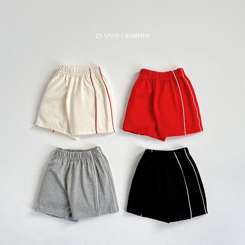 Vivid I - Korean Children Fashion - #kidsstore - Two Way Stripe Shorts
