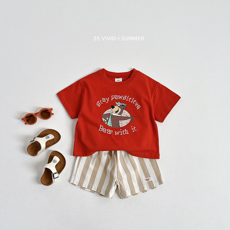 Vivid I - Korean Children Fashion - #kidsstore - Crack Bear Tee - 7