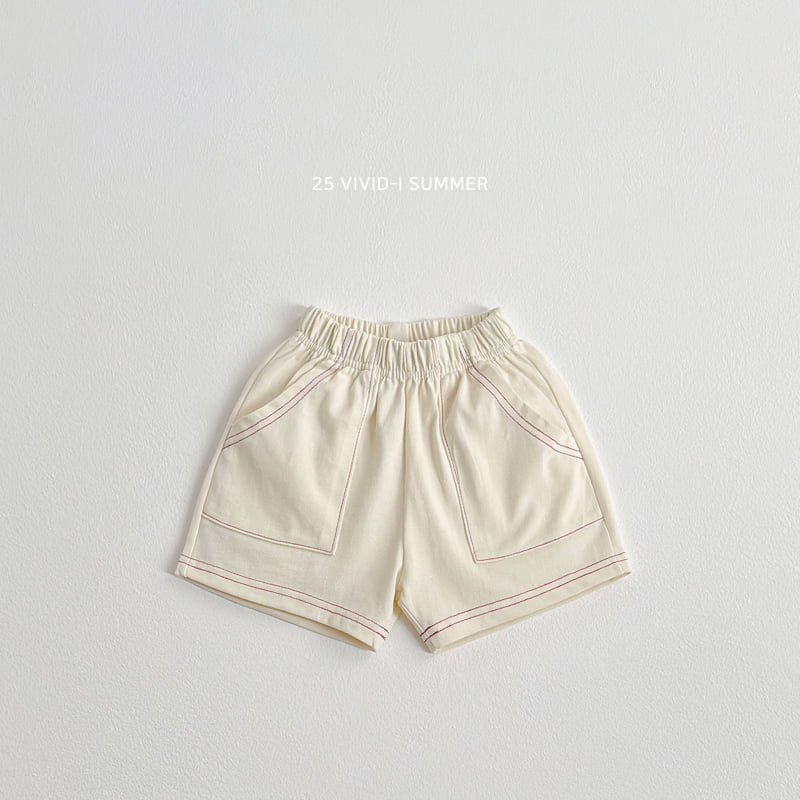 Vivid I - Korean Children Fashion - #kidsstore - Cotton Stitch Pocket Shorts - 3