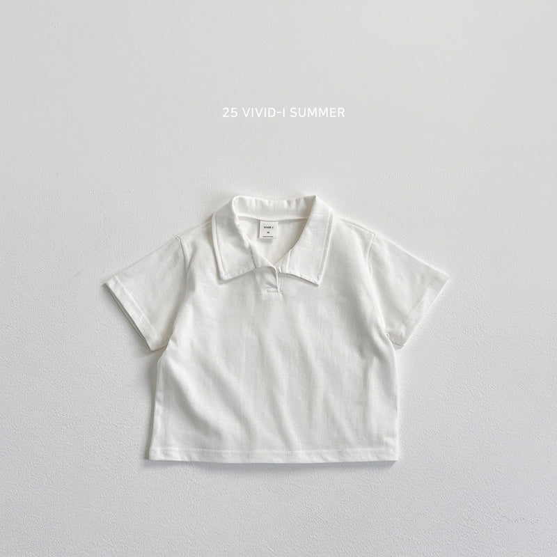 Vivid I - Korean Children Fashion - #kidsstore - Basic Collar Tee - 5