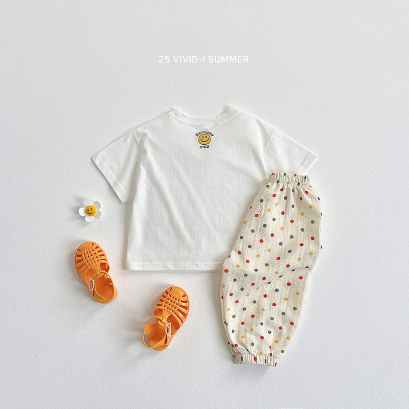 Vivid I - Korean Children Fashion - #kidzfashiontrend - Rear Smile Point Tee - 11
