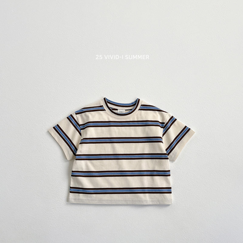 Vivid I - Korean Children Fashion - #kidzfashiontrend - Multi Stripe Tee - 5