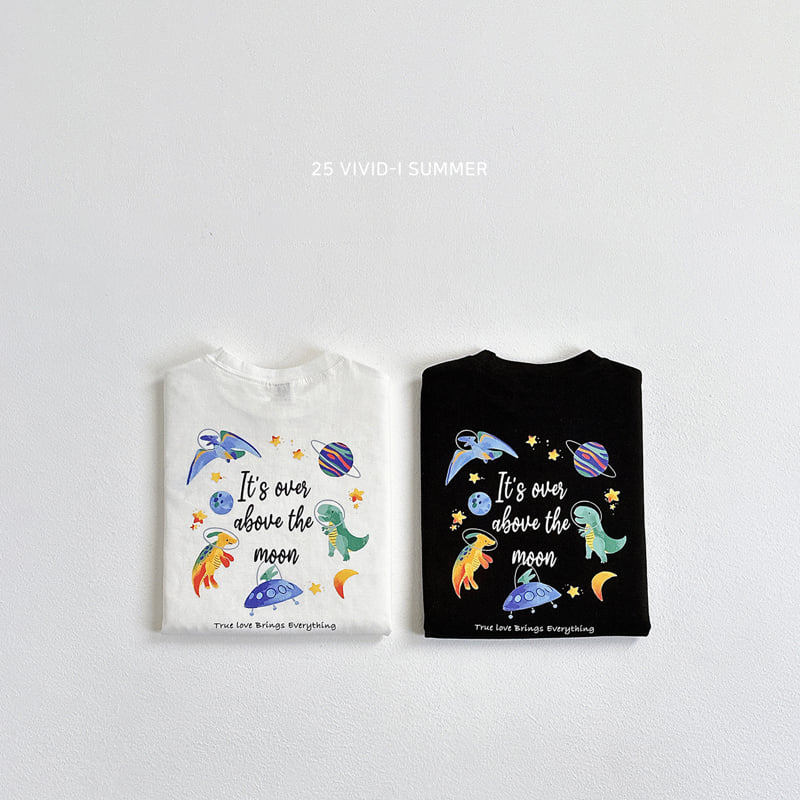 Vivid I - Korean Children Fashion - #kidzfashiontrend - Space Dino Short Sleeve Tee