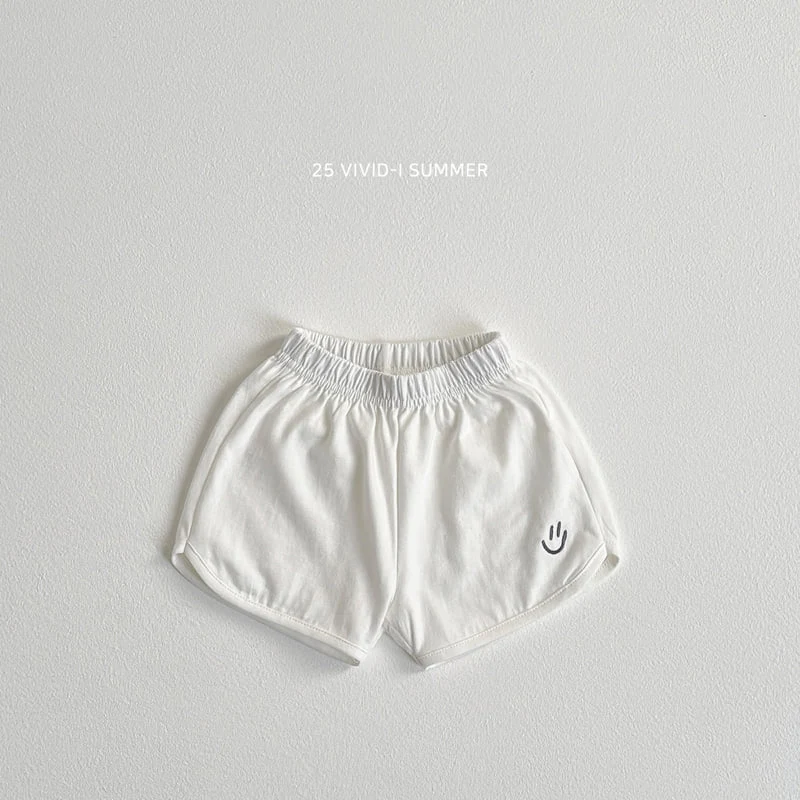 Vivid I - Korean Children Fashion - #kidzfashiontrend - Face Embroidery Shorts - 3