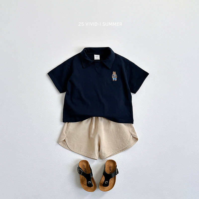 Vivid I - Korean Children Fashion - #kidzfashiontrend - Cotton Ringer Shorts - 8