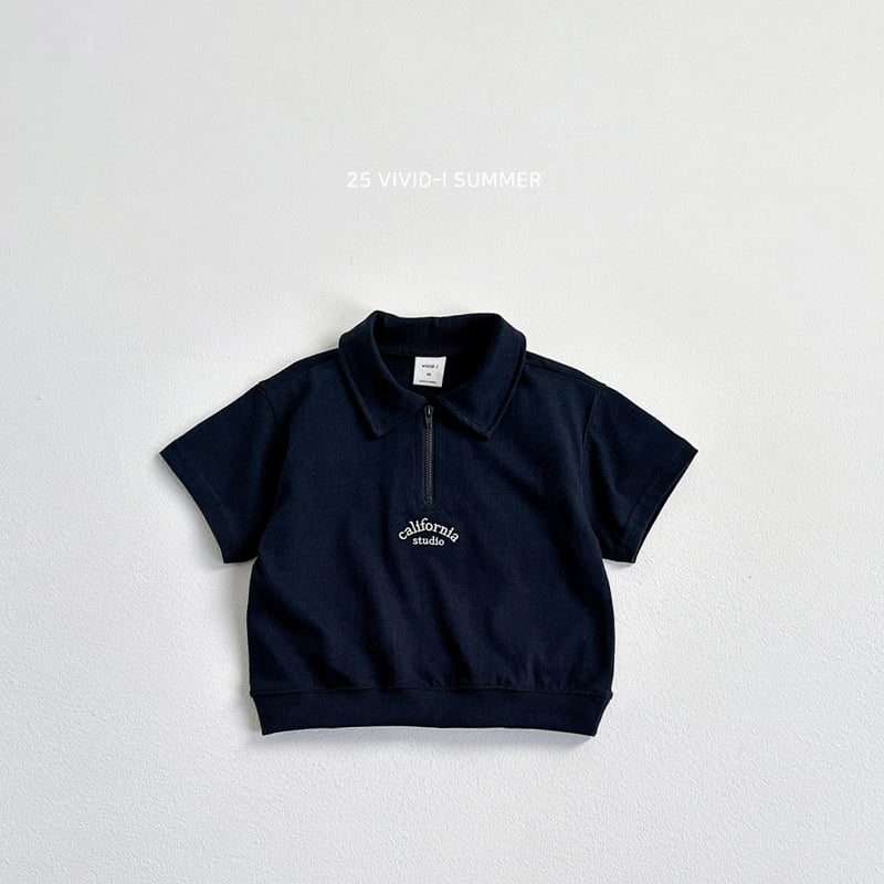 Vivid I - Korean Children Fashion - #kidzfashiontrend - Collar Anorak Short Sleeve Tee - 6