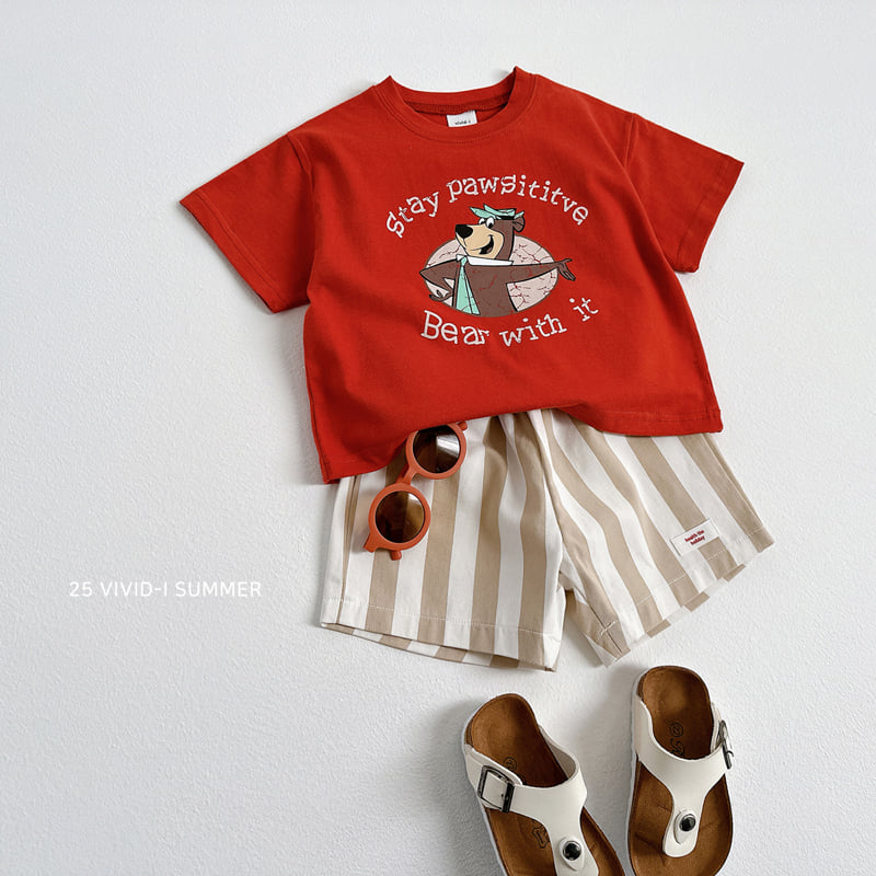 Vivid I - Korean Children Fashion - #kidzfashiontrend - Crack Bear Tee - 8