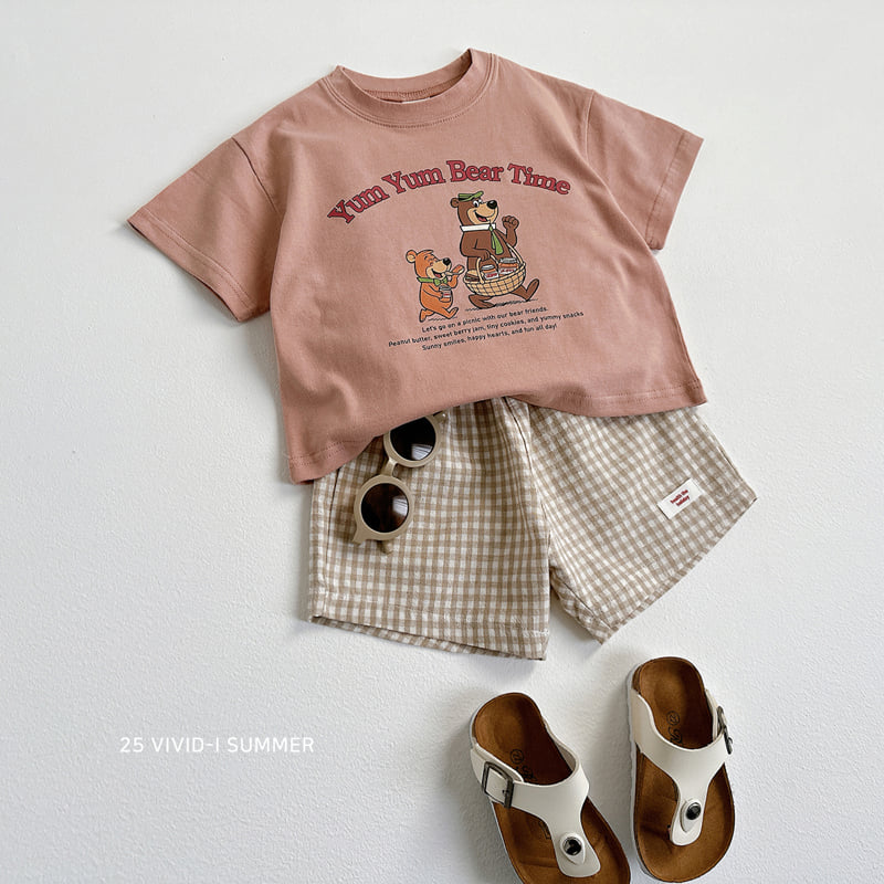 Vivid I - Korean Children Fashion - #kidzfashiontrend - Picnic Bear Tee - 10