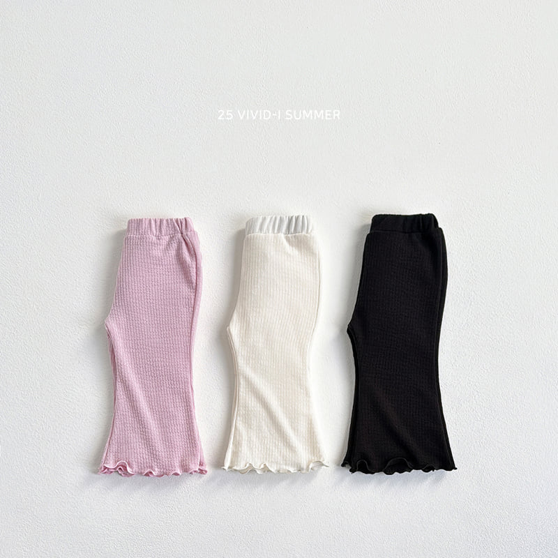 Vivid I - Korean Children Fashion - #kidzfashiontrend - Soap Ribbed Bootscut Pants - 3