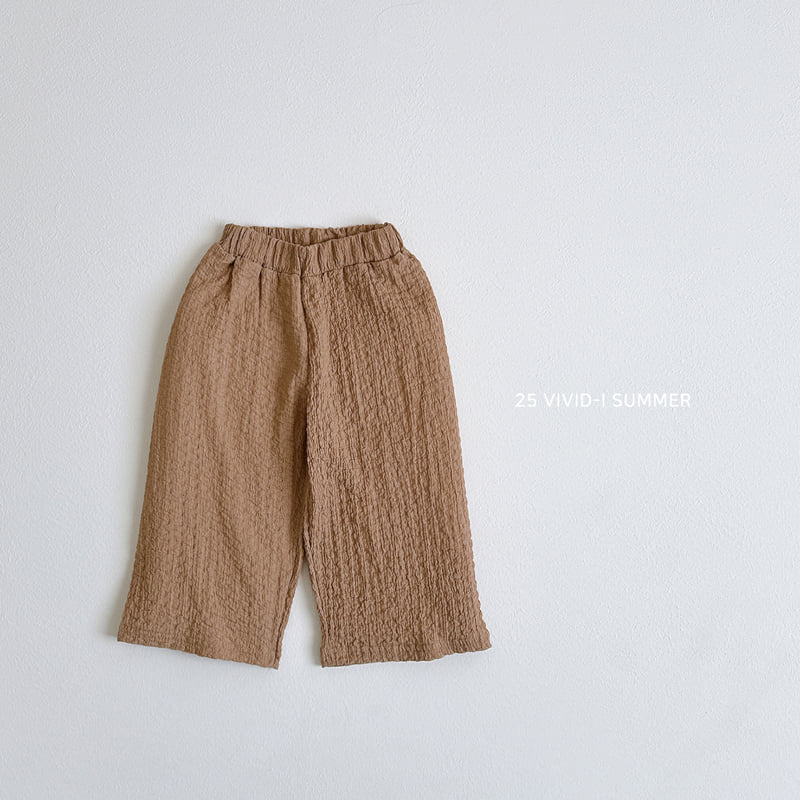 Vivid I - Korean Children Fashion - #kidsstore - Crinkle Wide Pants - 4