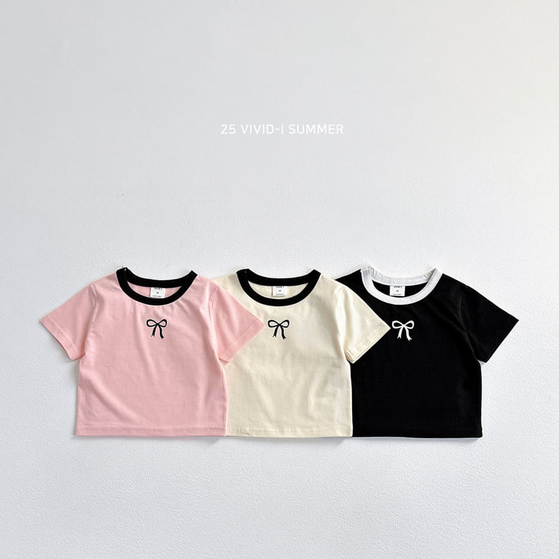 Vivid I - Korean Children Fashion - #kidzfashiontrend - Ribbon Ringer Tee
