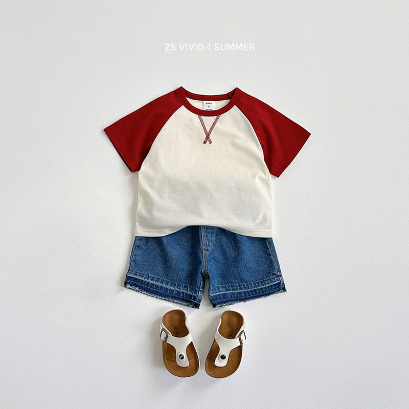 Vivid I - Korean Children Fashion - #littlefashionista - V-Stitch Raglan Tee - 9
