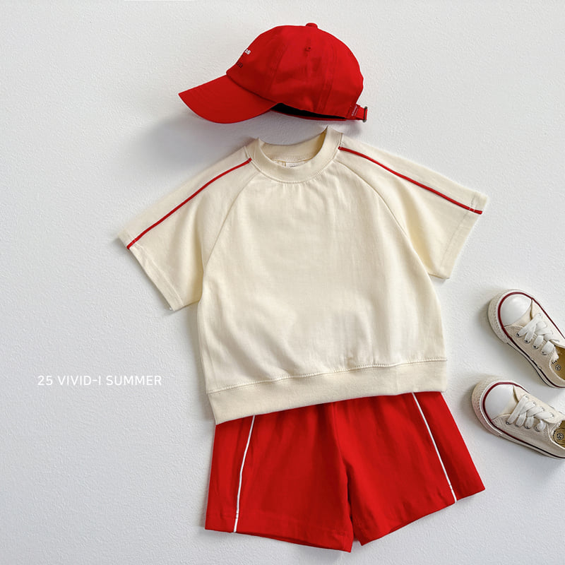 Vivid I - Korean Children Fashion - #littlefashionista - Stripe Raglan Short Sleeve Tee - 8