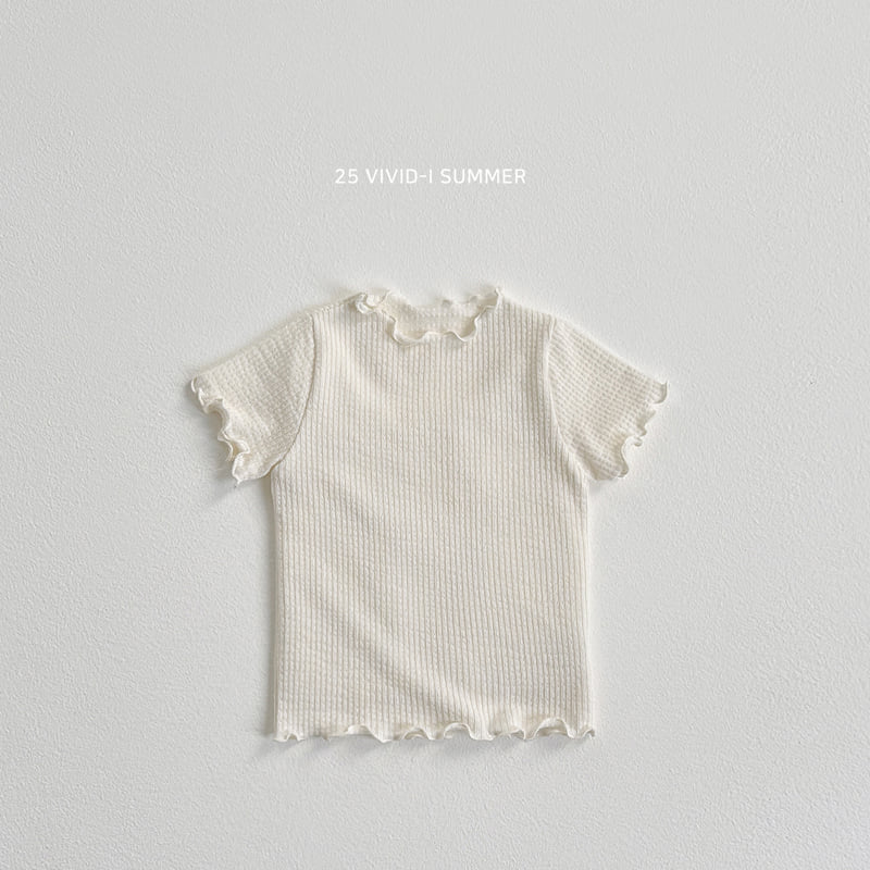 Vivid I - Korean Children Fashion - #littlefashionista - Soap Ribbed Short Sleeve Tee - 5
