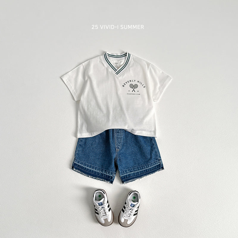 Vivid I - Korean Children Fashion - #littlefashionista - Racket V-Neck Set - 8