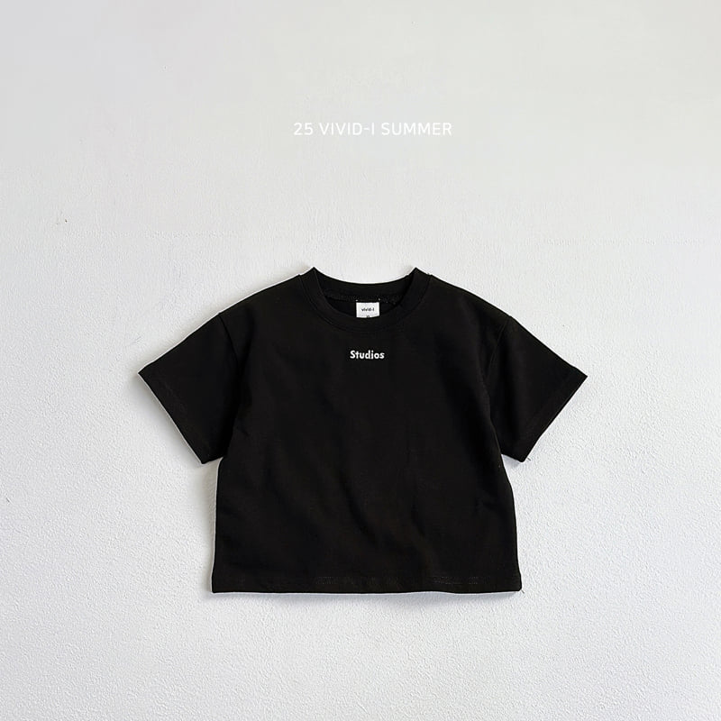 Vivid I - Korean Children Fashion - #littlefashionista - Lettering Embroidery Point Tee - 6