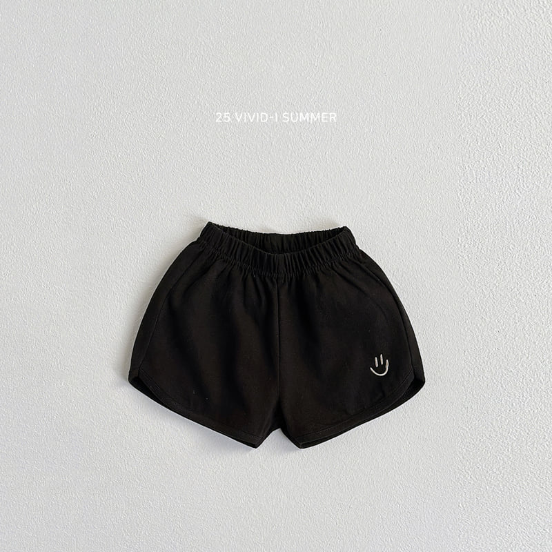 Vivid I - Korean Children Fashion - #littlefashionista - Face Embroidery Shorts - 5