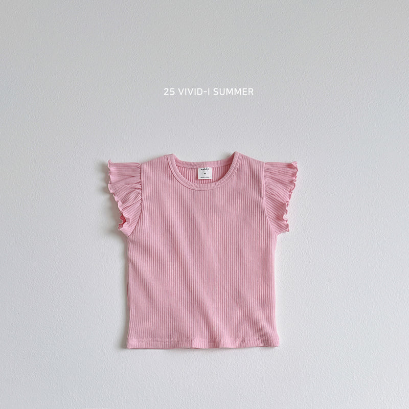 Vivid I - Korean Children Fashion - #Kfashion4kids - Princess Frill Sleeveless Tee - 4