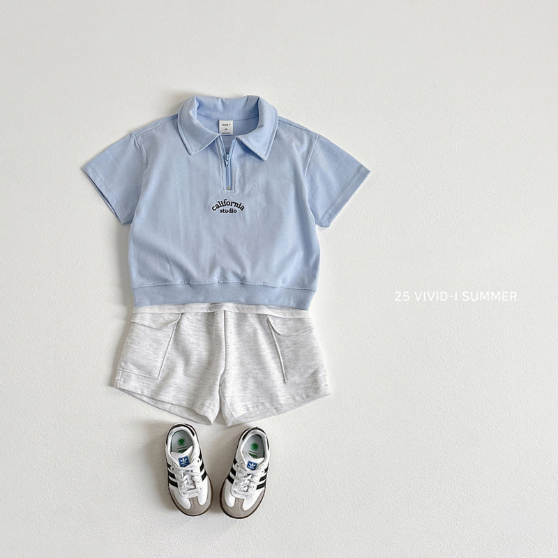 Vivid I - Korean Children Fashion - #littlefashionista - Collar Anorak Short Sleeve Tee - 8