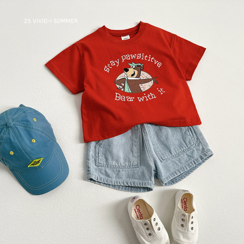 Vivid I - Korean Children Fashion - #littlefashionista - Crack Bear Tee - 10