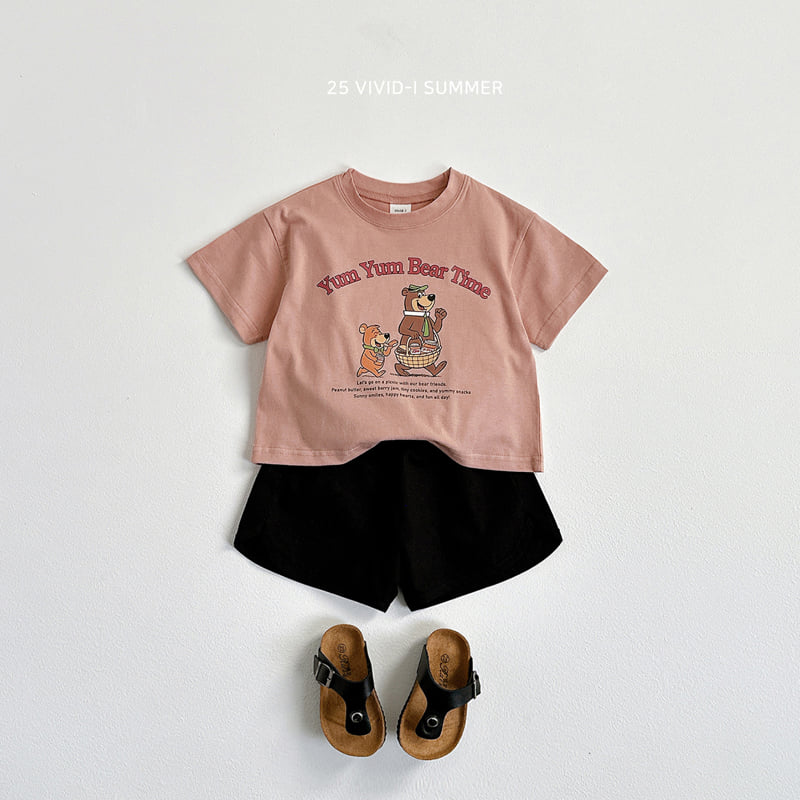 Vivid I - Korean Children Fashion - #littlefashionista - Picnic Bear Tee - 12