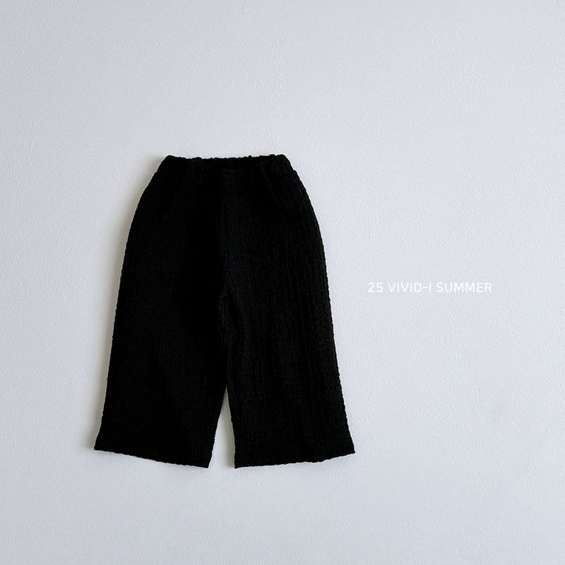 Vivid I - Korean Children Fashion - #littlefashionista - Crinkle Wide Pants - 6