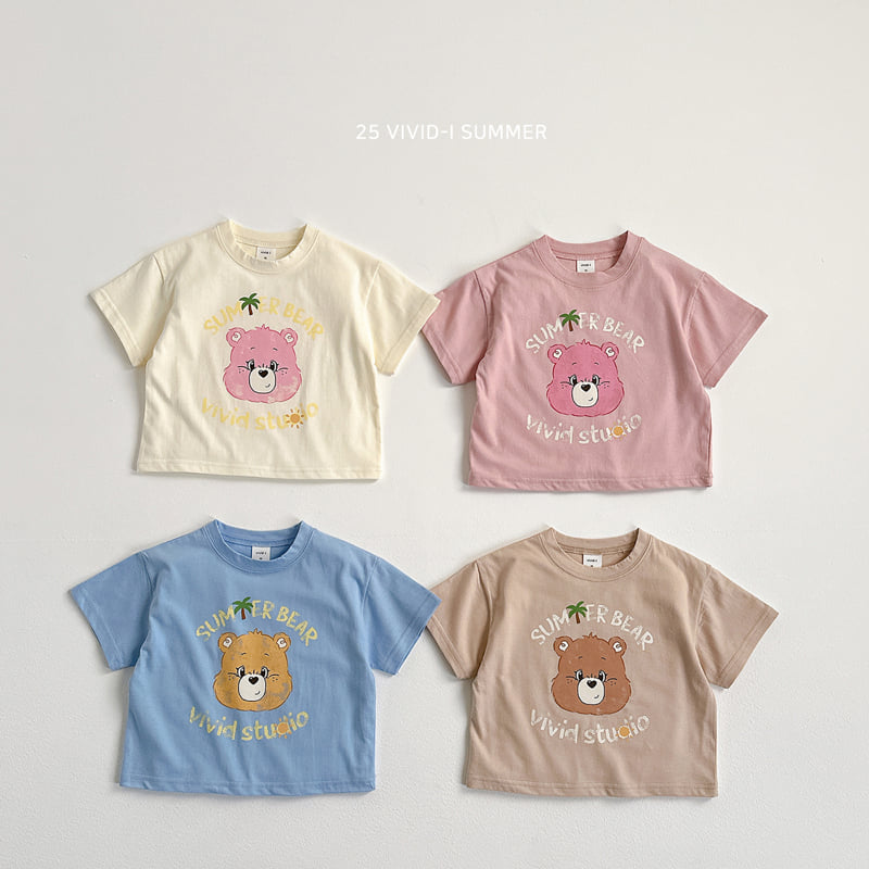 Vivid I - Korean Children Fashion - #littlefashionista - Summer Bear Short Sleeve Tee - 3