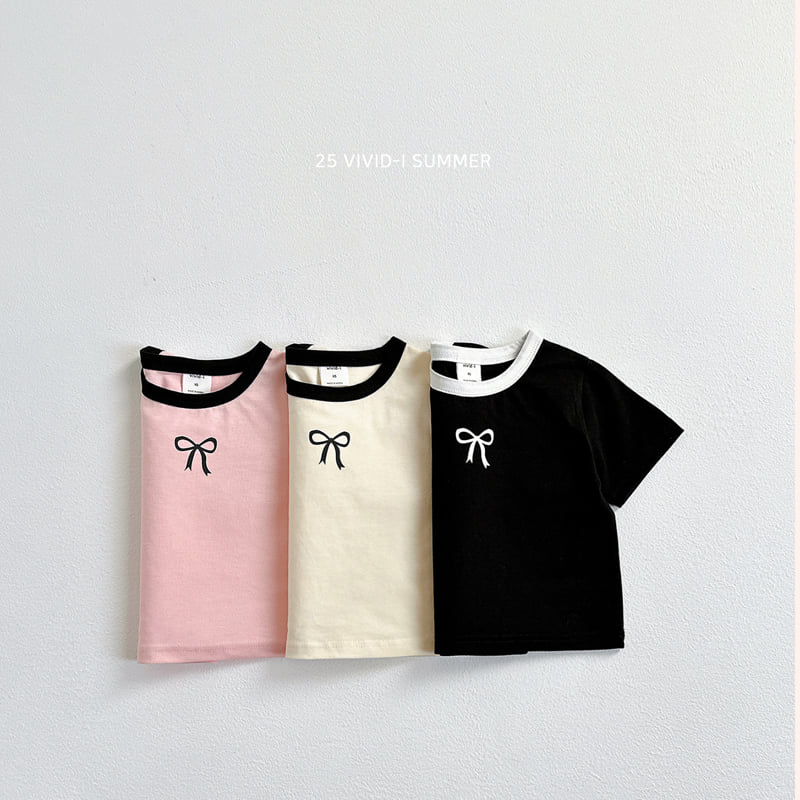 Vivid I - Korean Children Fashion - #littlefashionista - Ribbon Ringer Tee - 3