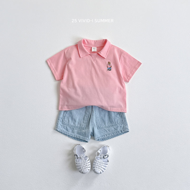Vivid I - Korean Children Fashion - #magicofchildhood - Slub Denim Shorts - 11