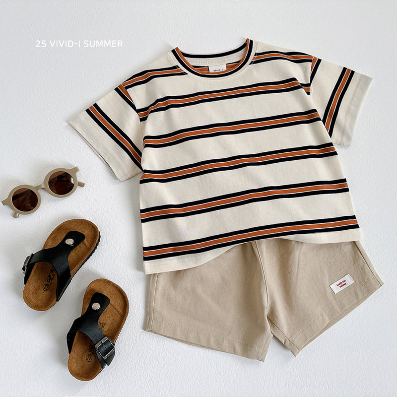 Vivid I - Korean Children Fashion - #magicofchildhood - Multi Stripe Tee - 8