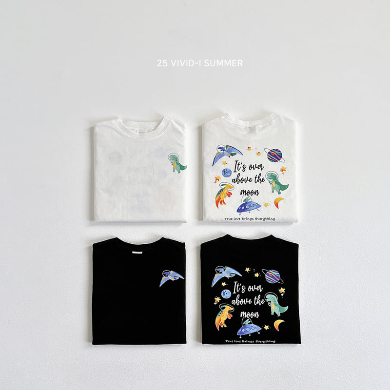 Vivid I - Korean Children Fashion - #littlefashionista - Space Dino Short Sleeve Tee - 4