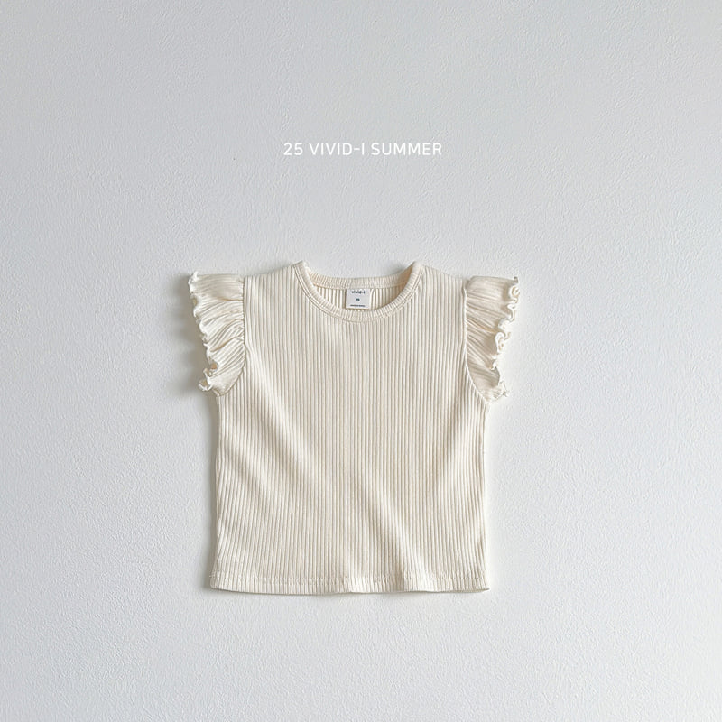 Vivid I - Korean Children Fashion - #magicofchildhood - Princess Frill Sleeveless Tee - 5